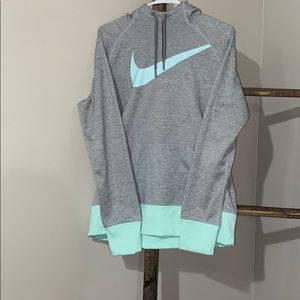 Grey and Teal Nike Hoodie